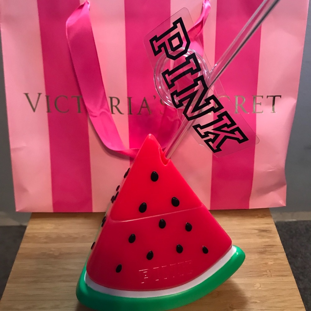 Victoria secret watermelon cup with straw